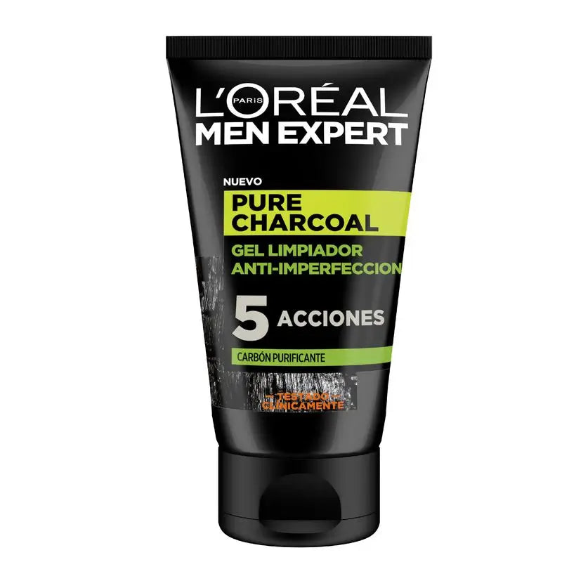 L'Oréal Paris Men Expert Gel detergente anti-imperfezioni al carbone puro 100 Ml