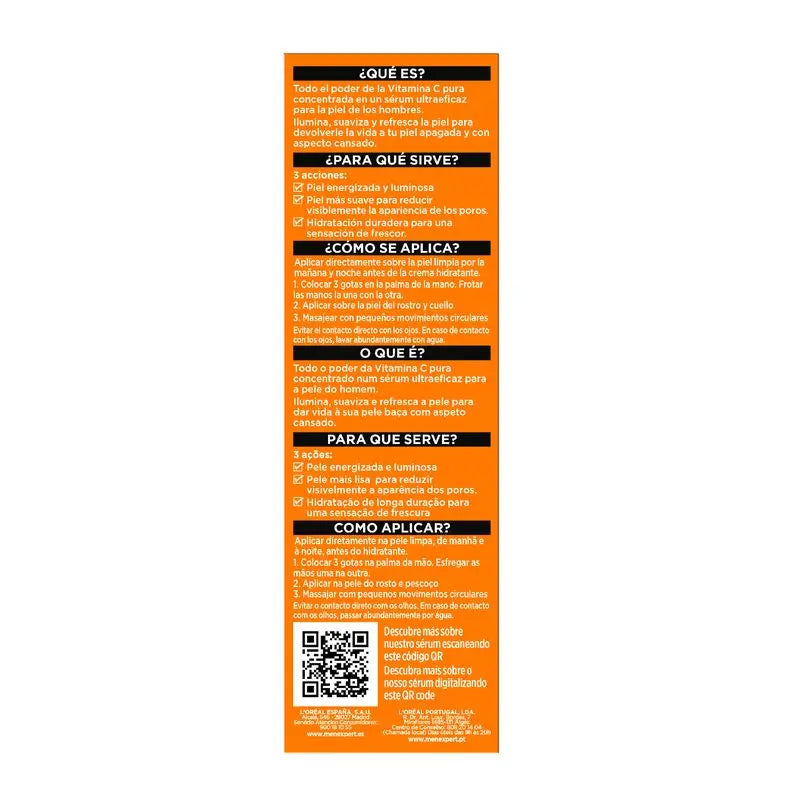 L'Oréal Paris Men Expert Vitamina C Idra Siero Energetico Anti-Fatica