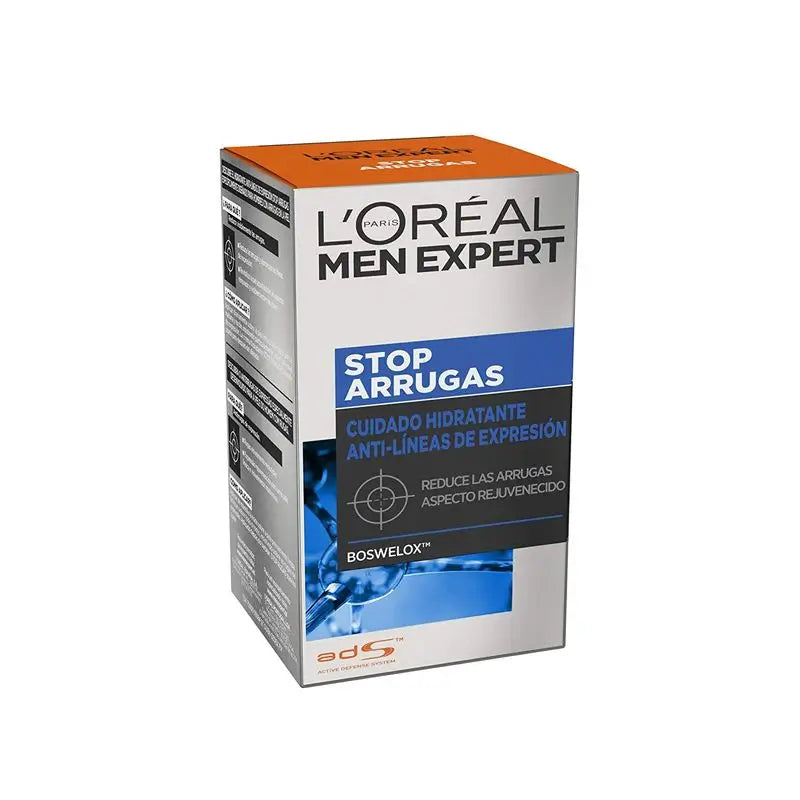 L'Oréal Paris Men Expert Stop-Wrinkle Trattamento Idratante Anti-Espressione Linee per Uomo 50 Ml