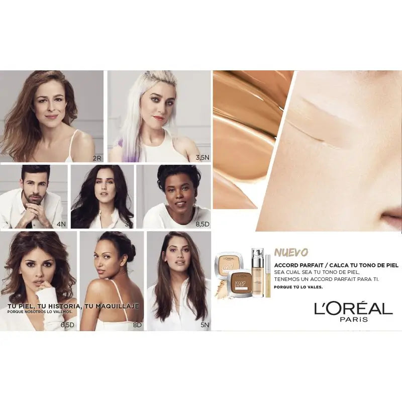 L'Oréal Paris Accord Parfait 1N Ivoire Correttore Liquido Pelle Chiara 6,8 Ml