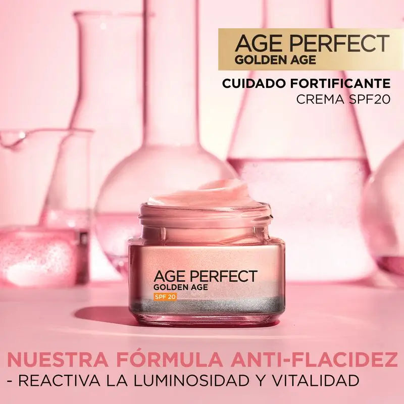 L'Oréal Paris Age Perfect Crema Giorno Protezione Solare Età Dorata Spf 20 Pelle Matura e Spenta