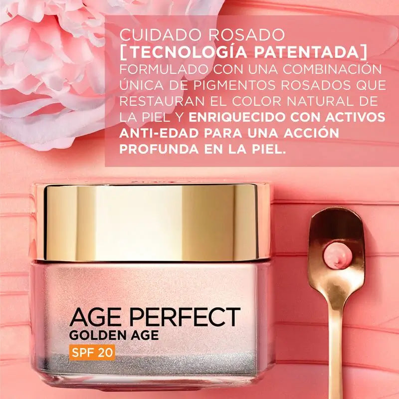 L'Oréal Paris Age Perfect Crema Giorno Protezione Solare Età Dorata Spf 20 Pelle Matura e Spenta