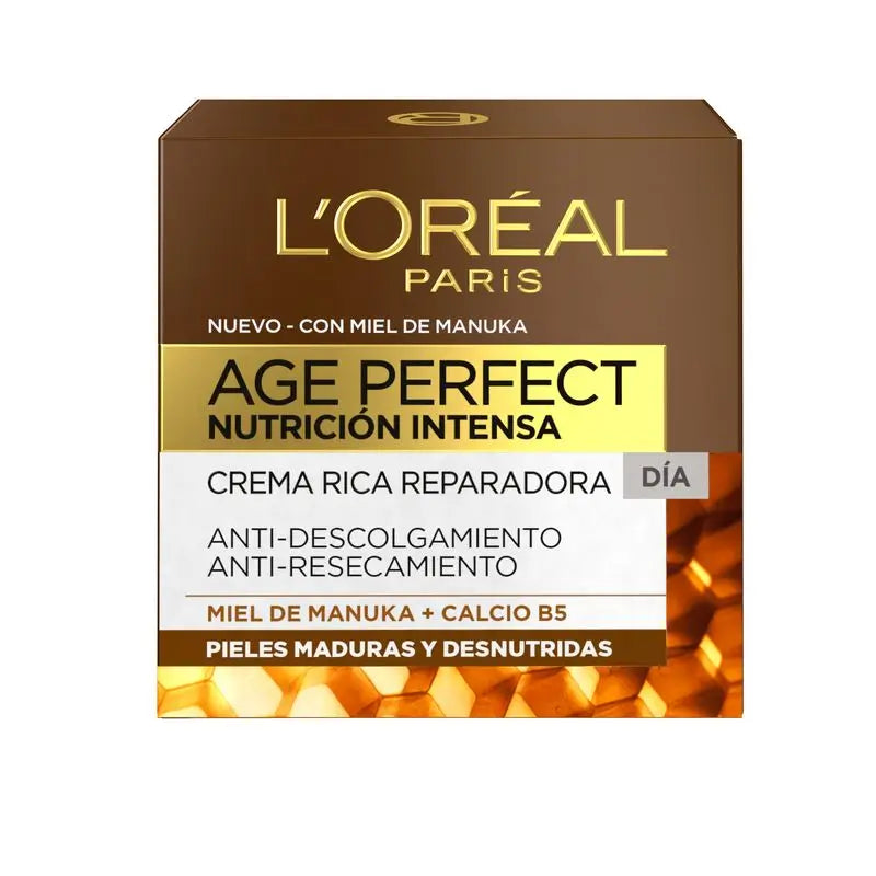 L'Oréal Paris Age Perfect Crema Giorno Intensa Nutriente Ricca Riparatrice Pelle Matura e Poco Nutrita 50Ml