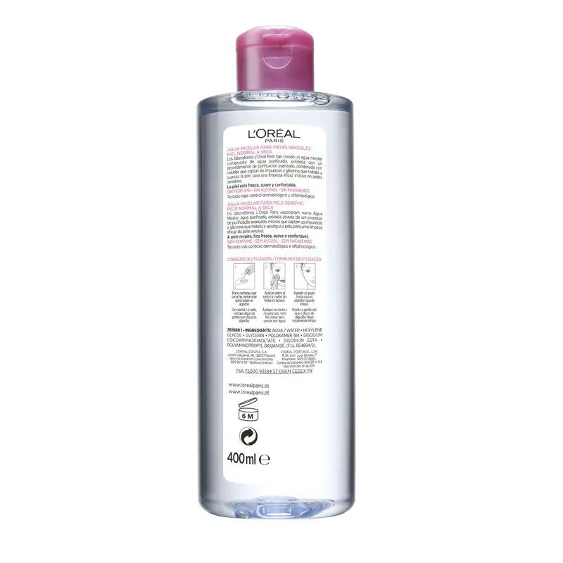 L'Oréal Paris Acqua micellare per pelli da normali a secche 400 ml