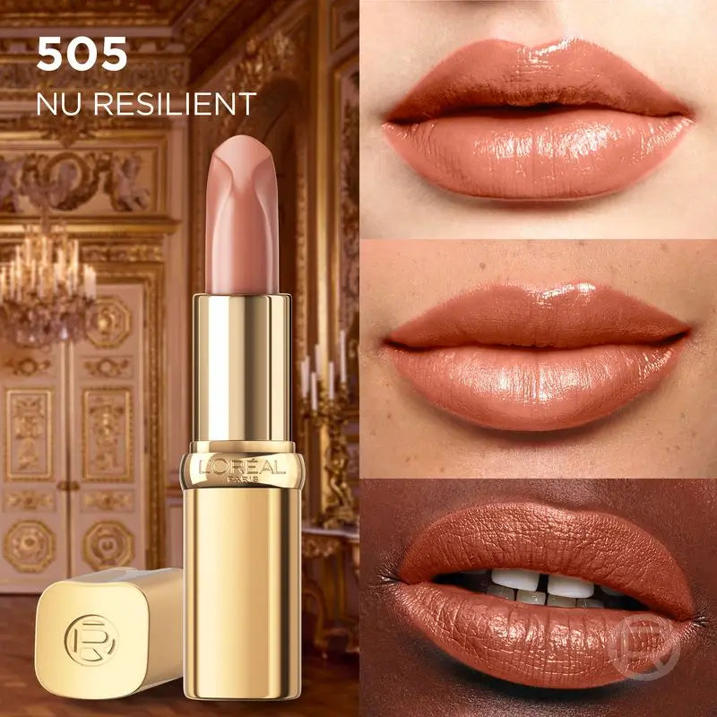 L'Oréal Paris Rossetto Color Riche Nudes Of Worth Satin Lip Gloss Ombra 505 Nude Resiliente