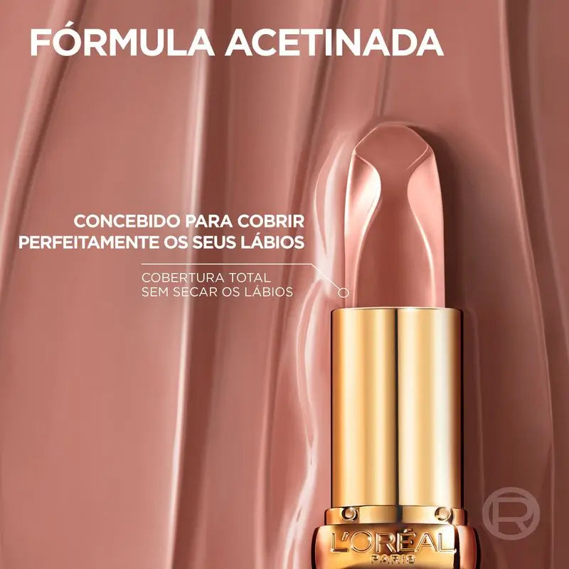 L'Oréal Paris Rossetto Color Riche Nudes Of Worth Satin Lip Gloss Ombra 505 Nude Resiliente