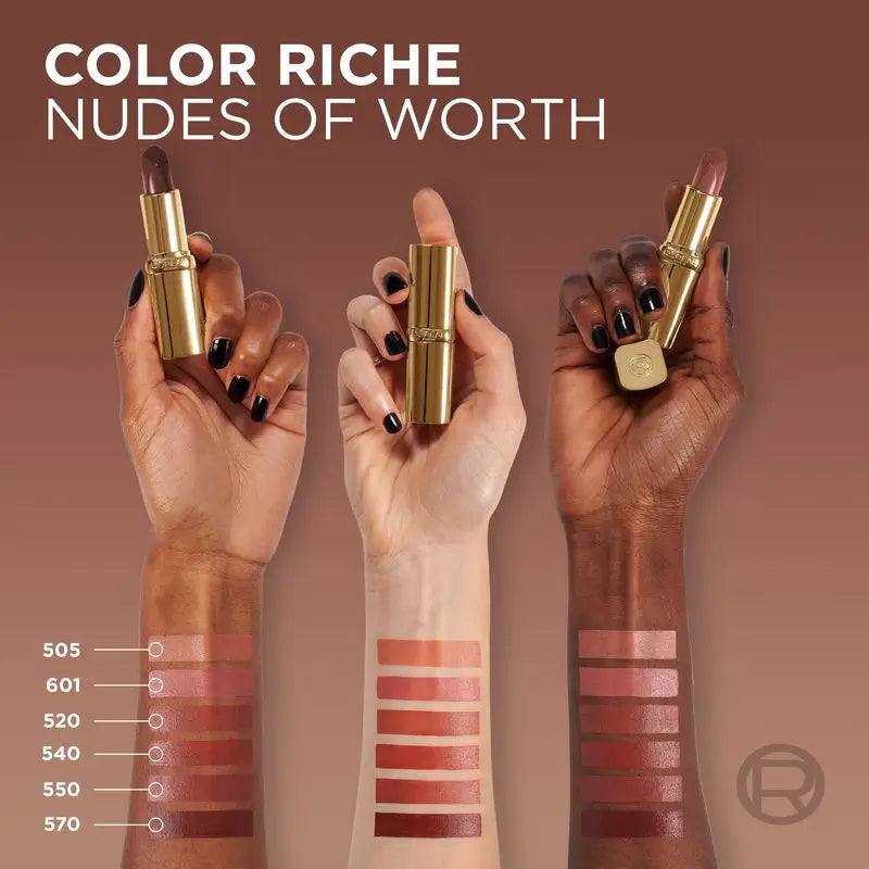 L'Oréal Paris Rossetto Color Riche Nudes Of Worth Satin Shade 520 Nude Defiant
