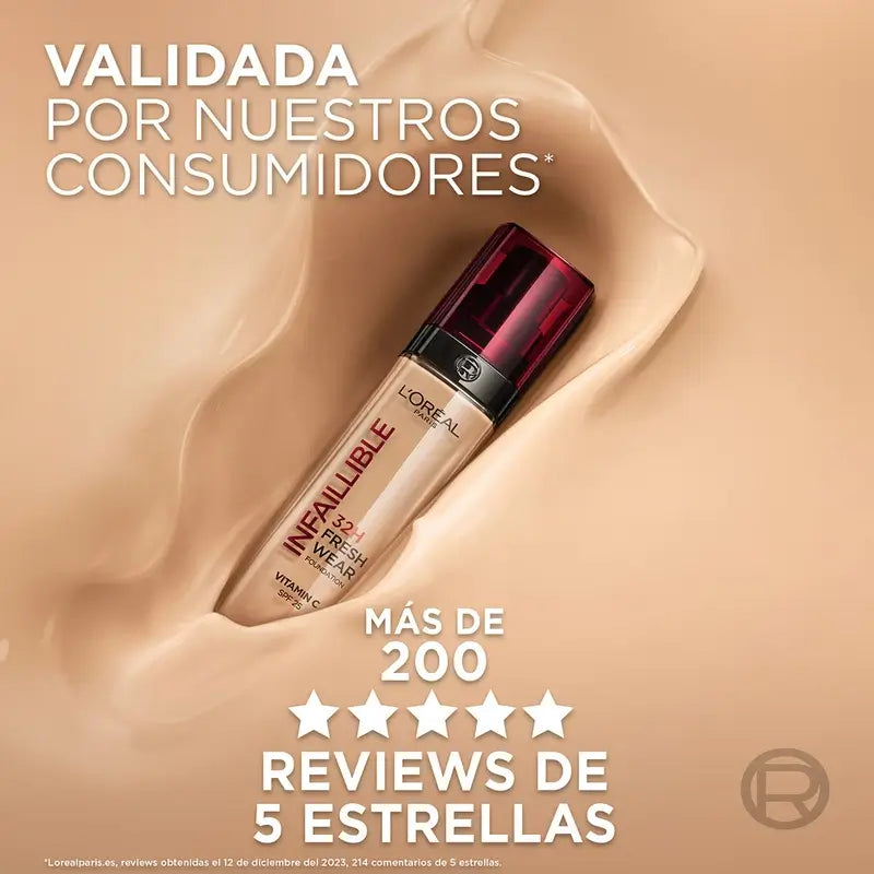 L'Oréal Paris Infaillible Foundation 32H Freshwear 30Ml Tonalità 310