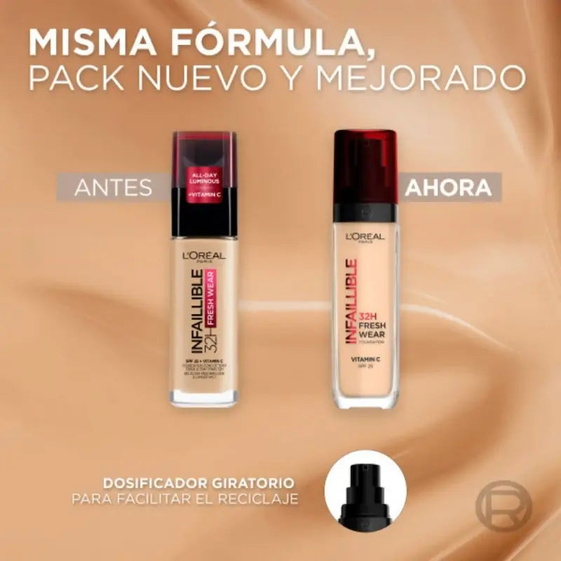 L'Oréal Paris Infaillible Foundation 32H Freshwear 30Ml Tonalità 315