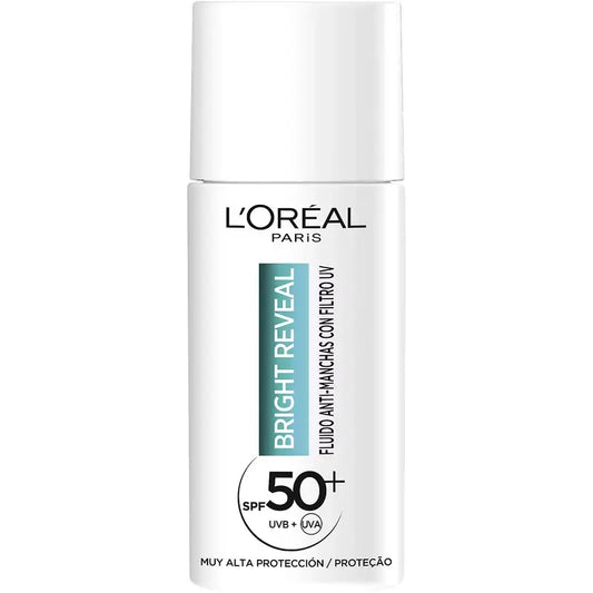 L'Oréal Paris Bright Reveal Fluido idratante anti-brufoli con filtro UV Spf50+ e niacinamide