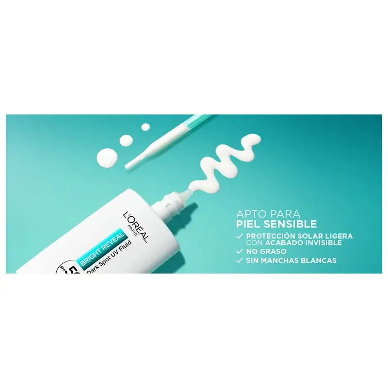 L'Oréal Paris Bright Reveal Fluido idratante anti-brufoli con filtro UV Spf50+ e niacinamide