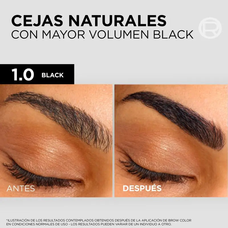 L'Oréal Paris Brow Colour Colore Sopracciglia Semi-Permanente 1.0 Nero