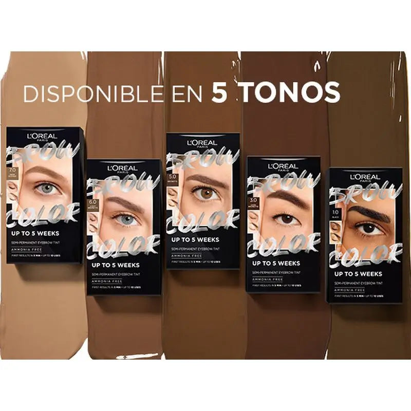 L'Oréal Paris Brow Colour Colore Sopracciglia Semi-Permanente 1.0 Nero