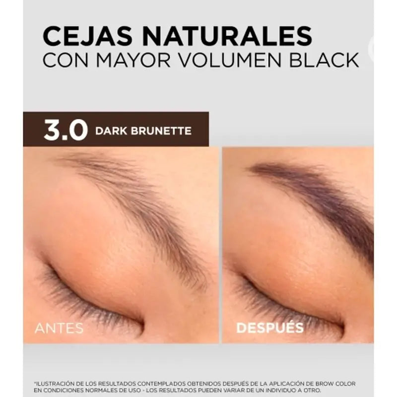 L'Oréal Paris Brow Colour Colore Sopracciglia Semi-Permanente 3.0 Castano Scuro