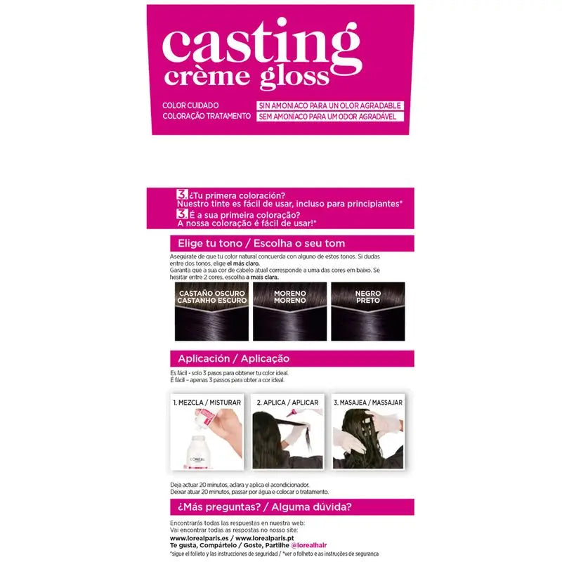 L'Oréal Paris Casting Creme Gloss Colore Bagno 210 Blu Nero