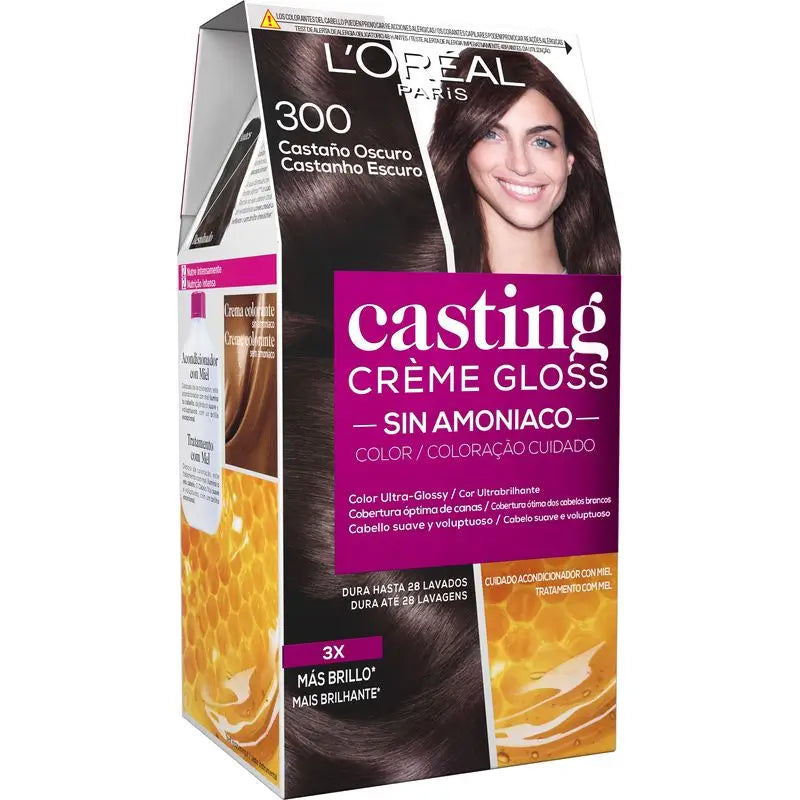 L'Oréal Paris Casting Creme Gloss Colore Bagno 300 Marrone Scuro