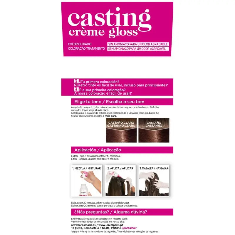 L'Oréal Paris Casting Creme Gloss Colore Bagno 500 Marrone chiaro