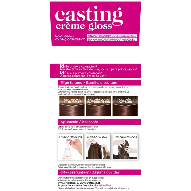 L'Oréal Paris Casting Creme Gloss Colore Bagno 515 Marrone Cioccolato