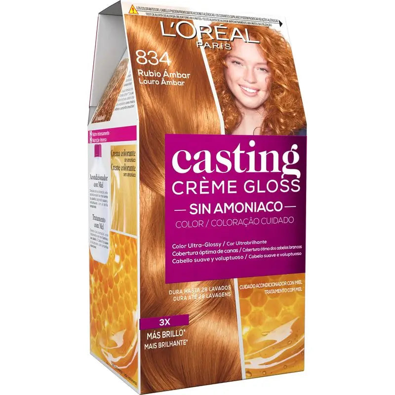 L'Oréal Paris Casting Creme Gloss Colore Bagno 834 Biondo Ambra