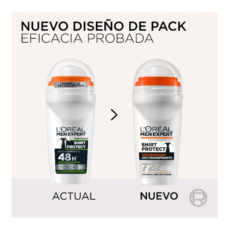 L'Oreal Paris Uomo Roll-On Deodorante Anti-Spot 48H, 50ml