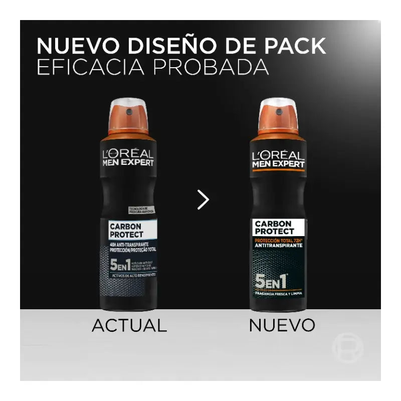L'Oreal Paris Deodorant Spray, Protezione Totale 48H, Uomo, 150 ml