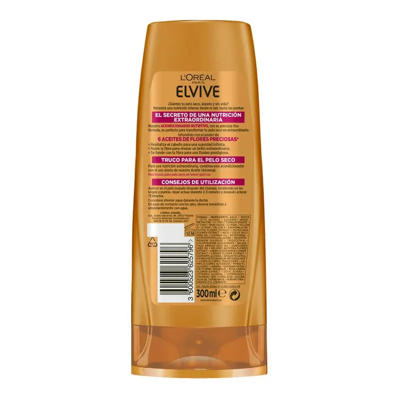 L'Oréal Paris Elvive Olio Straordinario Balsamo Nutriente Per Capelli Secchi 300Ml
