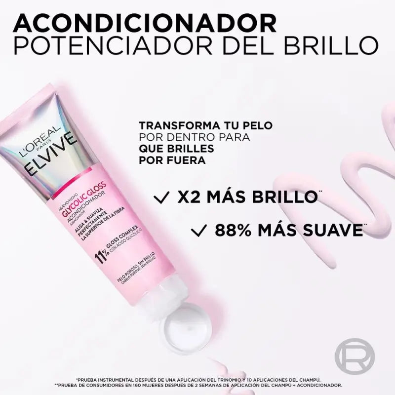 L'Oréal Paris Elvive Balsamo Gloss Glicolico Acido Glicolico Balsamo Capelli Morbidi e Lucenti