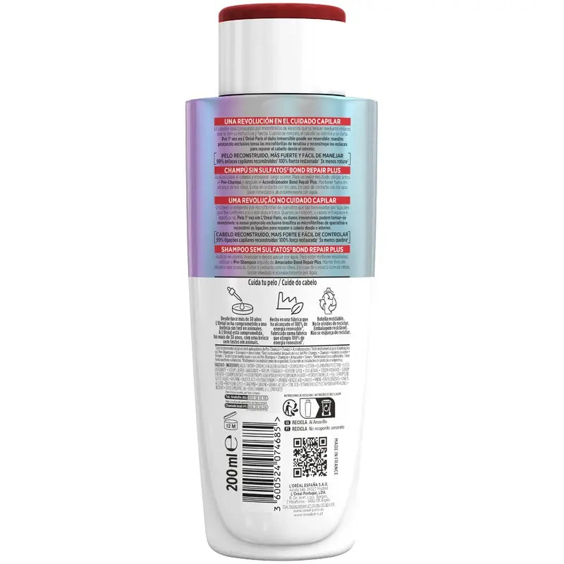 L'Oréal Paris Elvive Bond Repair Plus Shampoo Fortificante, 200 ml