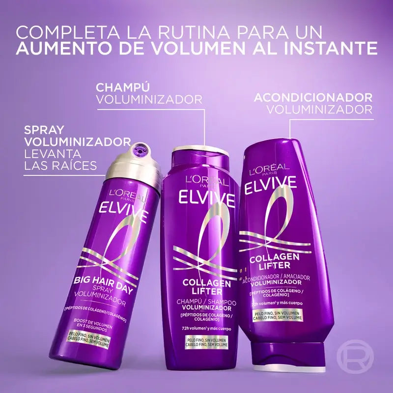 L'Oréal Paris Elvive Shampoo Volumizzante, con Peptidi di Collagene, 700 ml