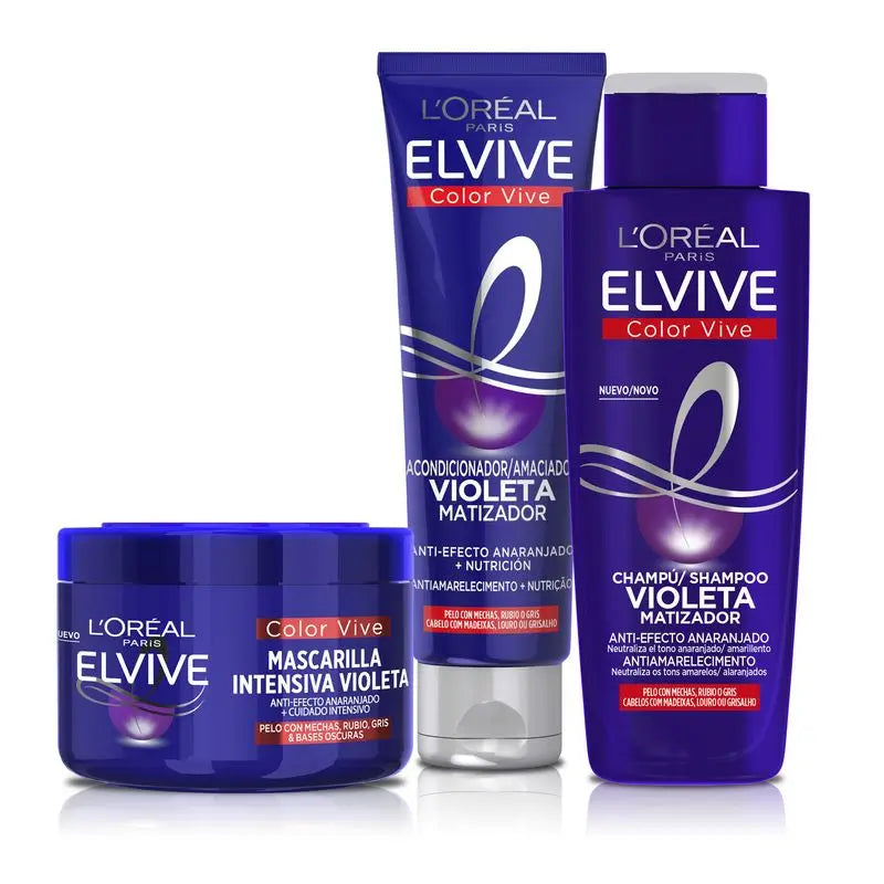 L'Oréal Paris Elvive Color Vive Violet Balsamo opacizzante per capelli mossi, biondi o grigi 150ml
