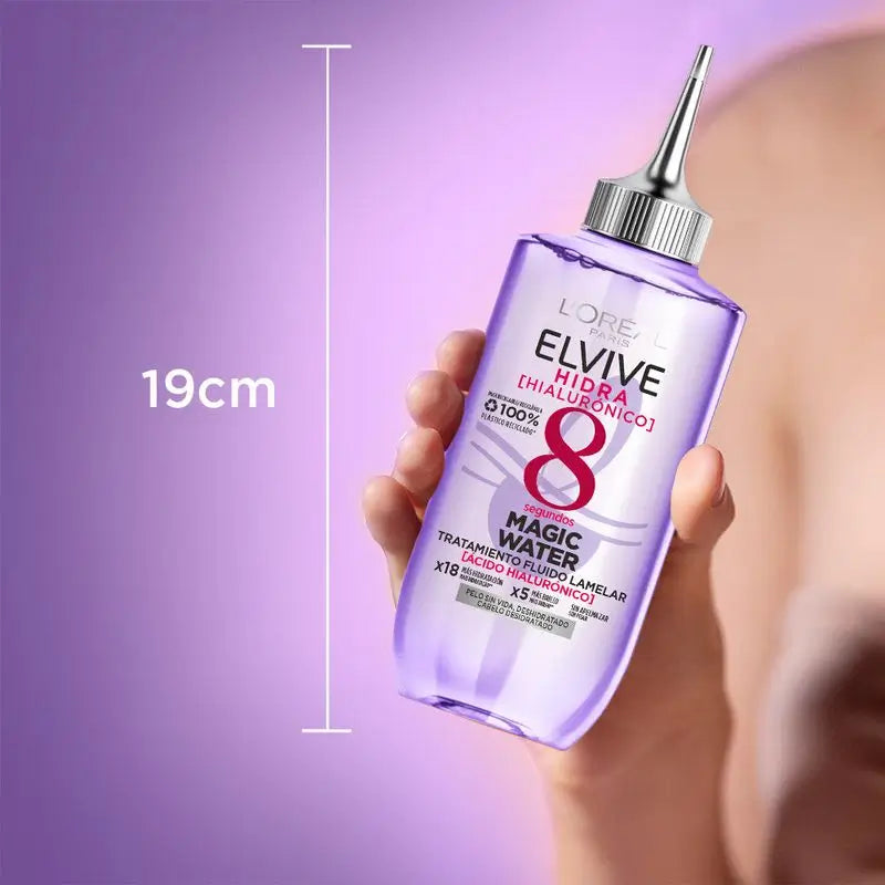L'Oréal Paris Elvive Hidra Acqua Magica Ialuronica: Trattamento per capelli 8S, Tecnologia Lamellare, 200ml