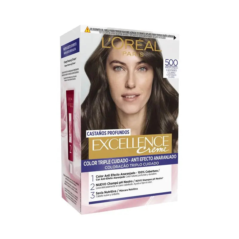 L'Oréal Paris Excellence Deep Auburn Colore permanente per capelli - Tonalità 500 Light Deep Auburn