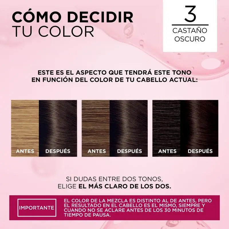 L'Oréal Paris Excellence Creme Colore permanente per capelli - Tonalità 3 Castano scuro