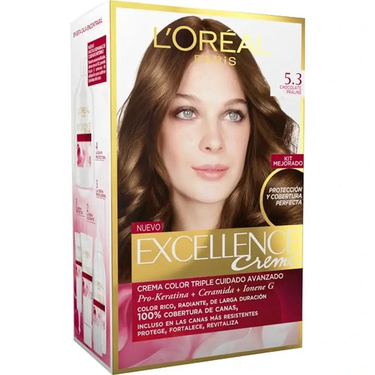 L'Oréal Paris Excellence Creme Colore permanente per capelli - Tonalità 5.3 Cioccolato pralinato
