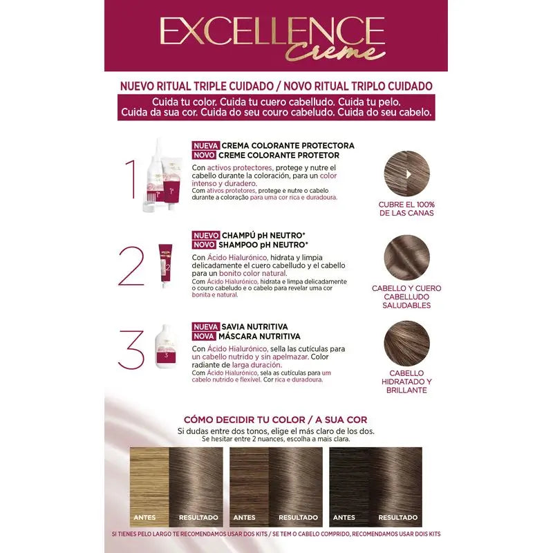L'Oréal Paris Excellence Creme Colore Permanente - Tonalità 6.1 Biondo Cenere Scuro
