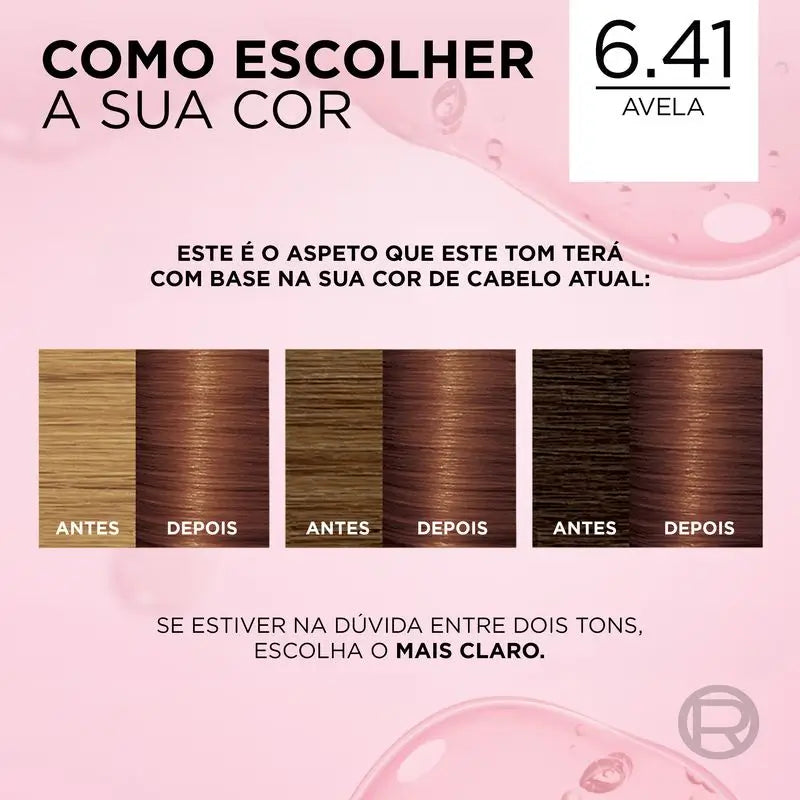 L'Oréal Paris Excellence Creme Colore permanente per capelli - Tonalità 6.41 Nocciola