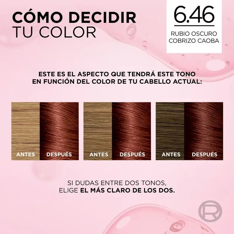 L'Oréal Paris Excellence Creme Colore Permanente per Capelli - Tonalità 6.46 Biondo Scuro Ramato