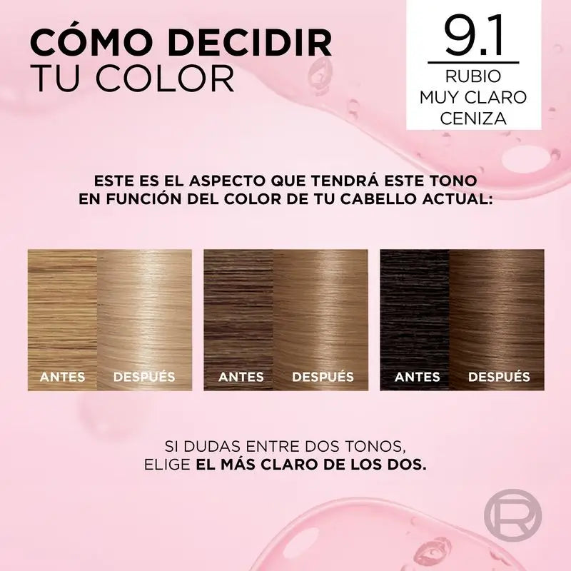 L'Oréal Paris Excellence Creme Colore permanente per capelli - Tonalità 9.1 Biondo cenere molto chiaro