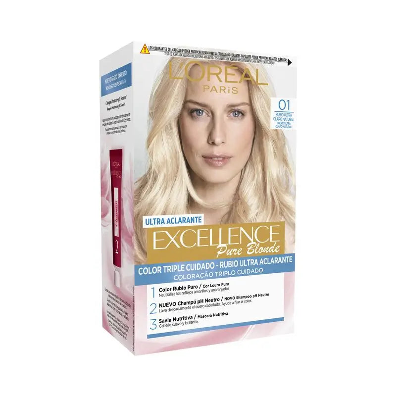 L'Oréal Paris Excellence Pure Blonde Ultra-Lightening - Tonalità 01 Biondo Naturale Ultra Chiaro