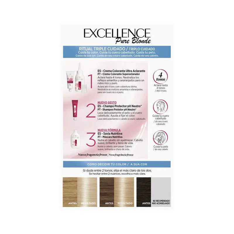 L'Oréal Paris Excellence Pure Blonde Ultra-Lightening - Tonalità 01 Biondo Naturale Ultra Chiaro