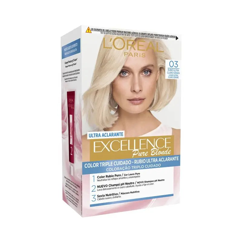 L'Oréal Paris Excellence Pure Blonde Ultra-Lightening - Tonalità 03 Biondo cenere ultra chiaro