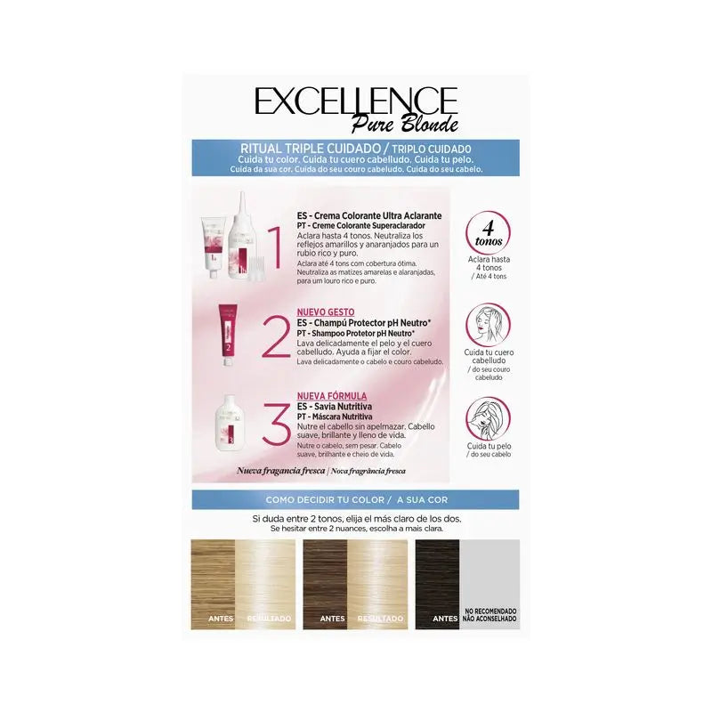 L'Oréal Paris Excellence Pure Blonde Ultra-Lightening - Tonalità 03 Biondo cenere ultra chiaro