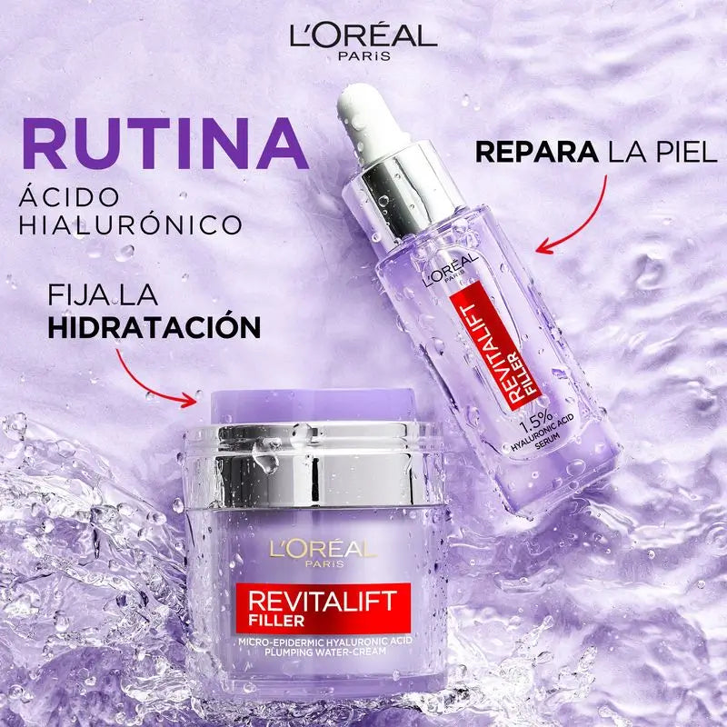 L'Oréal Paris Revitalift Filler Cream Gel: Acido Ialuronico e 3 Ceramidi, Idratazione Intensa