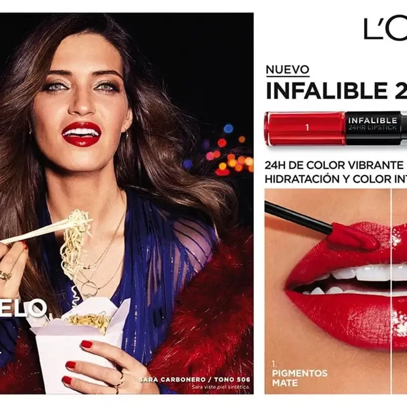 L'Oréal Paris Infallible 24H 506 Rosso Infallibile Rossetto permanente rosso