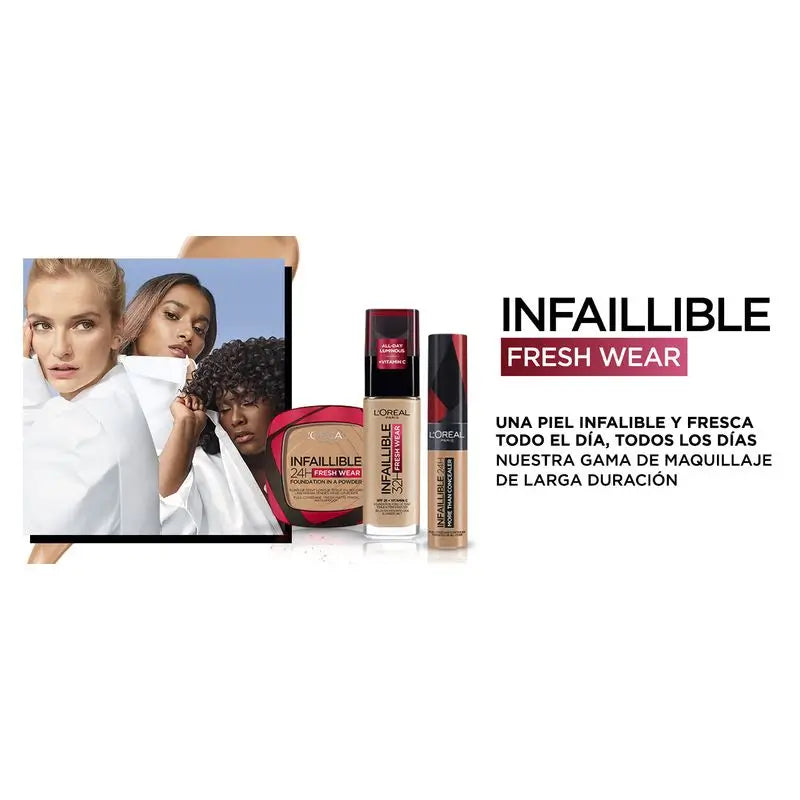 L'Oréal Paris Infallible 24H Long Lasting Matte Compact Powder Shade 140 Golden Beige Per pelli medie