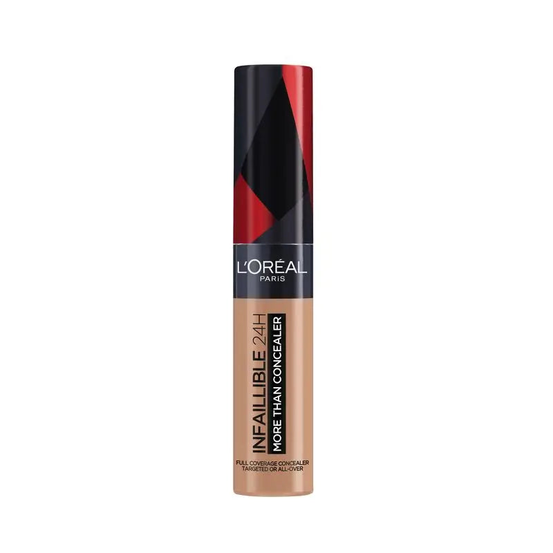 L'Oréal Paris Infallible More Than Concealer Correttore a copertura totale, tonalità 329 Cashew/Cajou, 11 Ml