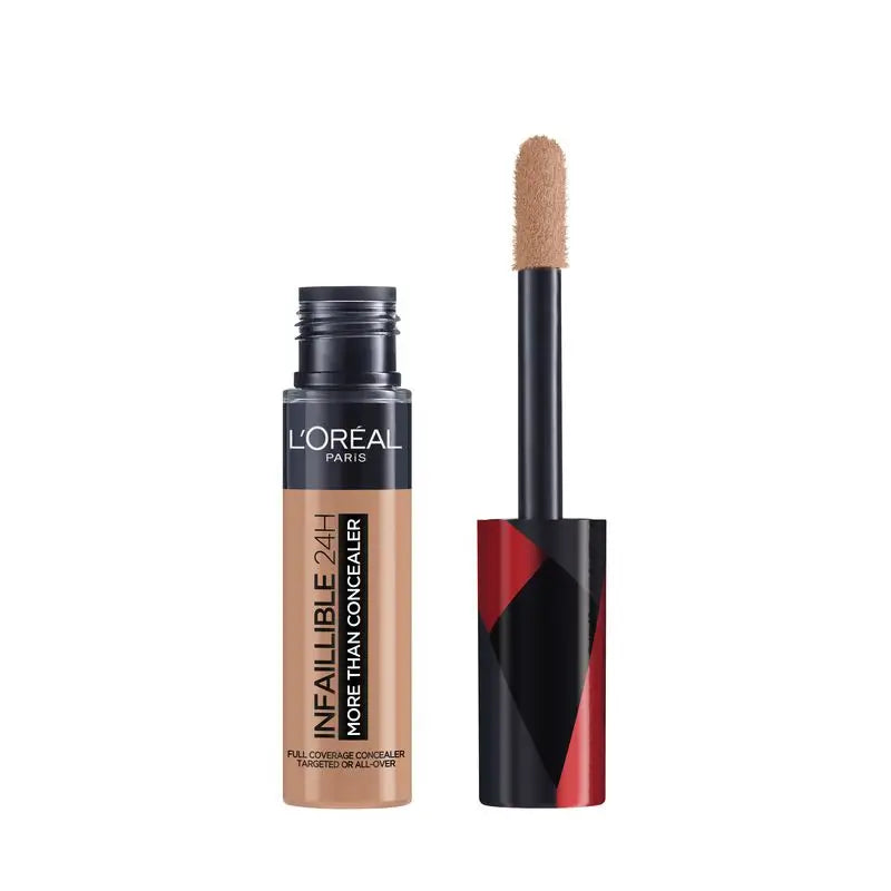 L'Oréal Paris Infallible More Than Concealer Correttore a copertura totale, tonalità 329 Cashew/Cajou, 11 Ml