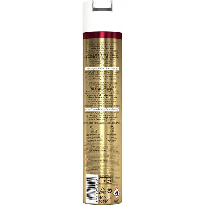 L'Oréal Paris Elnett Lacca a Tenuta Forte per Capelli Colorati 400Ml