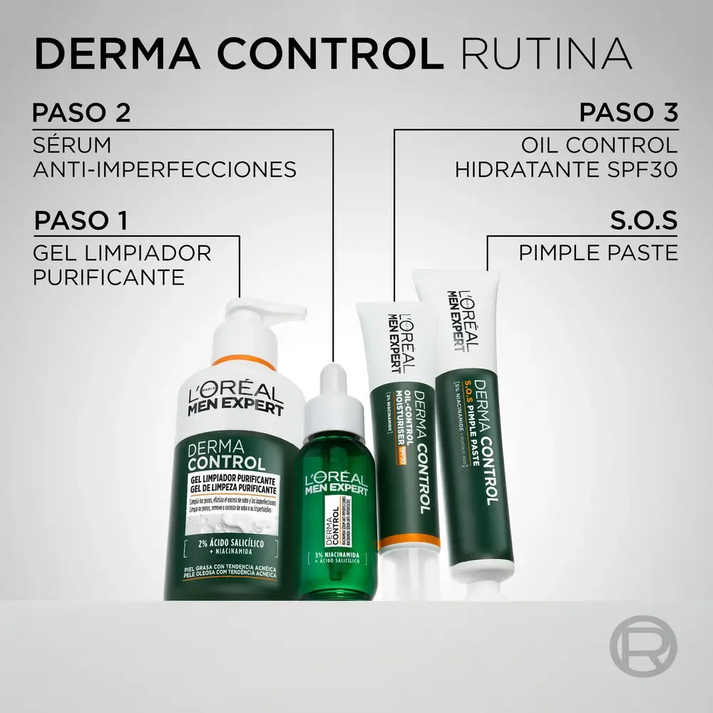 L'Oreal Paris Men Expert Derma Control Gel detergente , 260 ml