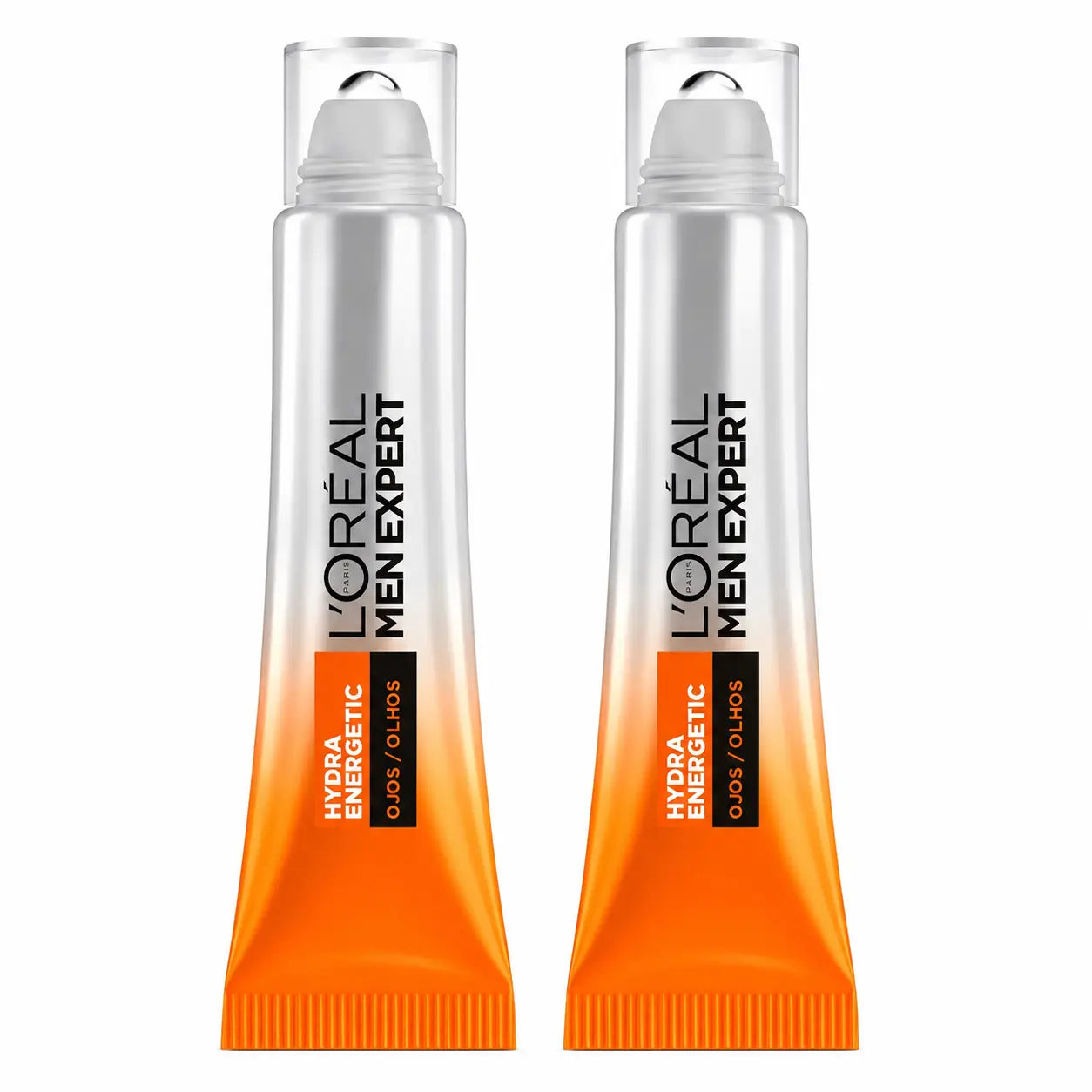L'Oréal Paris Uomo Expert Hydra Energetic Roll-On Occhi Effetto Ghiaccio Anti-Bags e Anti-Occhiaie Per Uomo - 10 Ml , confezione 2
